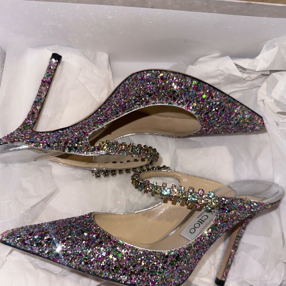 Jimmy choo multicolor glitter bing heels - Picture 10 of 11